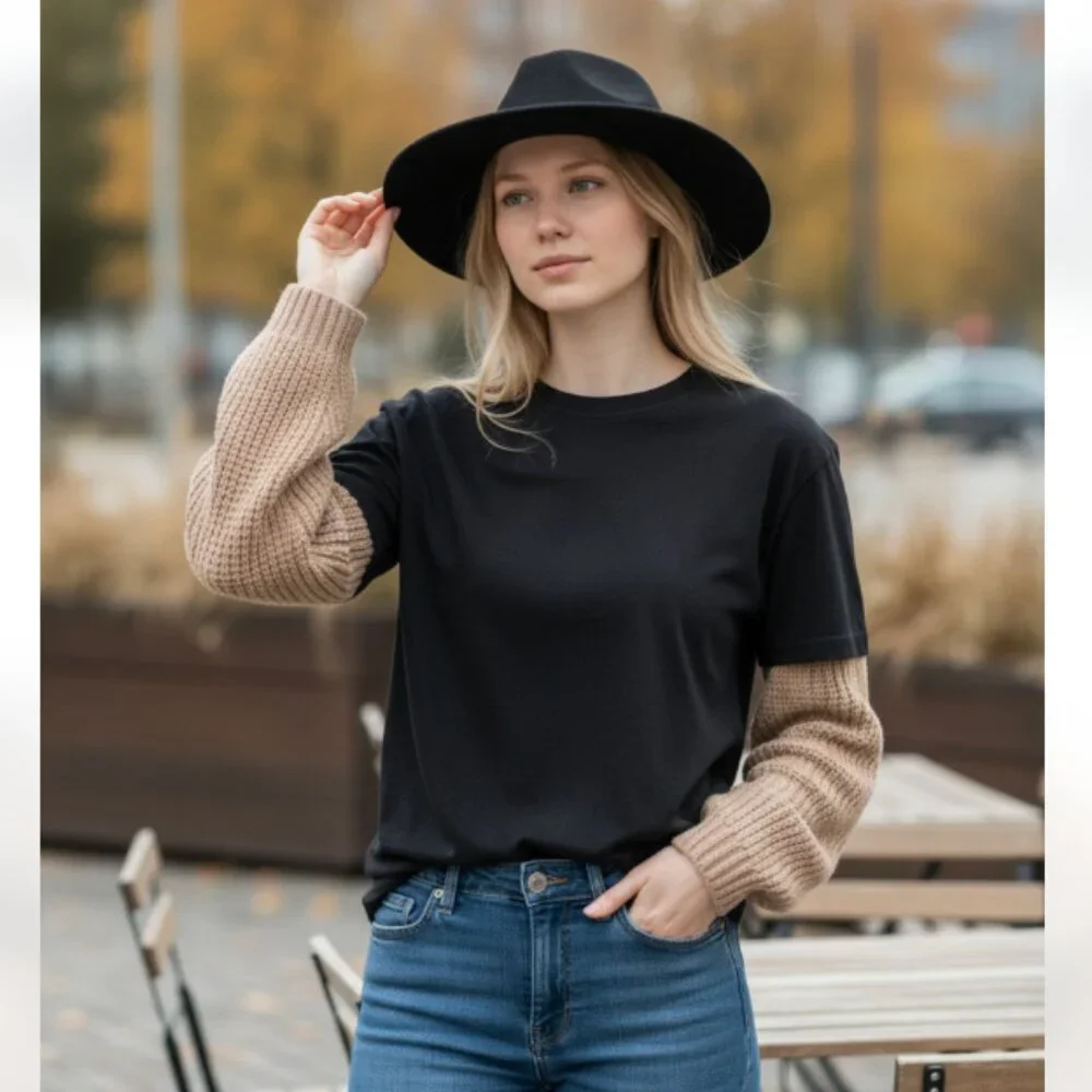 NWT 8 Other Reasons Fedora Grosgrains Ribbon Hat Black OS